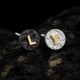 Personalized Initial Stud Earrings - 999 Fine Silver and 24K Gold Inlay Personalized Initial Stud Earrings - 999 Fine Silver and 24K Gold Inlay