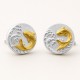 Koi Fish Stud Earrings - 999 Fine Silver and 24K Gold Inlay Koi Fish Stud Earrings - 999 Fine Silver and 24K Gold Inlay