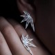 Bamboo Leaf Ear Climber – Openwork 925 Sterling Silver