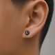 Personalized Initial Stud Earrings - 999 Fine Silver and 24K Gold Inlay Personalized Initial Stud Earrings - 999 Fine Silver and 24K Gold Inlay