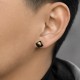 Lotus Flower Stud Earrings in 999 Fine Silver with 24K Gold Inlay Lotus Flower Stud Earrings in 999 Fine Silver with 24K Gold Inlay