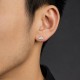 Mountain Stud Earrings - 999 Fine Silver with 24K Gold Summit Mountain Stud Earrings - 999 Fine Silver with 24K Gold Summit