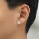 Sun and Moon Stud Earrings - 999 Fine Silver and 24K Gold Inlay Sun and Moon Stud Earrings - 999 Fine Silver and 24K Gold Inlay