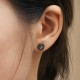 Sun and Moon Stud Earrings - 999 Fine Silver and 24K Gold Inlay Sun and Moon Stud Earrings - 999 Fine Silver and 24K Gold Inlay