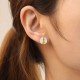 Gold and Silver Stud Earrings - Mountain Path 24K Gold Inlay Gold and Silver Stud Earrings - Mountain Path 24K Gold Inlay
