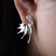 Silver Bird Ear Climber – Sculptural 925 Sterling Silver
