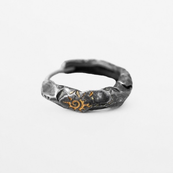 Sun Hoop Earrings | Oxidized 925 Silver Wish Stone Sun Hoop Earrings | Oxidized 925 Silver Wish Stone