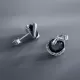 Black Onyx Snake Stud Earrings - 925 Sterling Silver