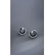 Black Onyx Snake Stud Earrings - 925 Sterling Silver