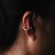 Rattlesnake Ear Cuff - 925 Sterling Silver & Black Zircon