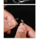 Rattlesnake Ear Cuff - 925 Sterling Silver & Black Zircon