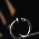 Rattlesnake Ear Cuff - 925 Sterling Silver & Black Zircon