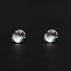 Snake Blue Topaz Stud Earrings in 925 Sterling Silver