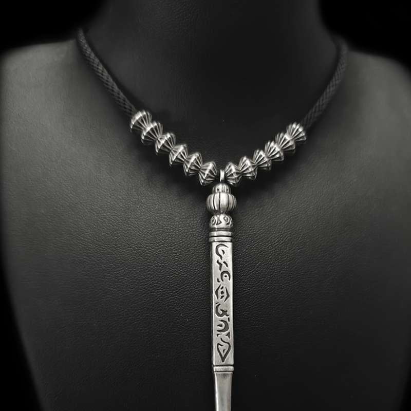 Amenadiel Necklace - 925 Sterling Silver Pendant | MENSSKULL - 图片 2