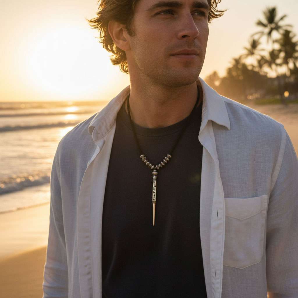 Amenadiel Necklace - 925 Sterling Silver Pendant | MENSSKULL - 图片 5
