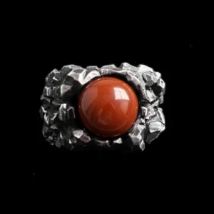 Gents Ruby Ring - Striking 925 Sterling Silver | MENSSKULL