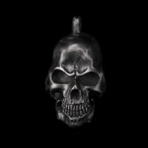 Flaming Rider Skull Pendant - 925 Silver Pendant Necklace for Men