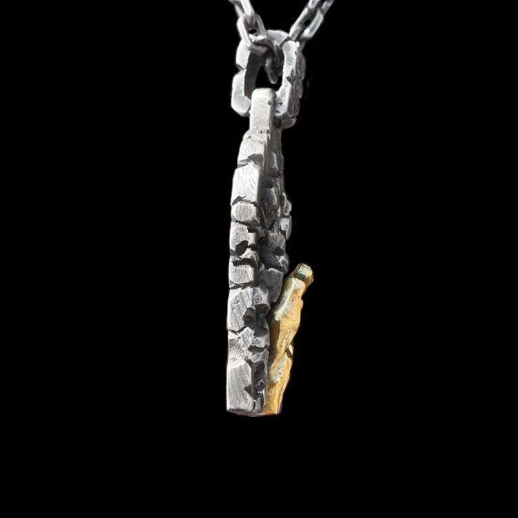 Middle Finger - 925 Silver Pendant Necklace for Men - 图片 3