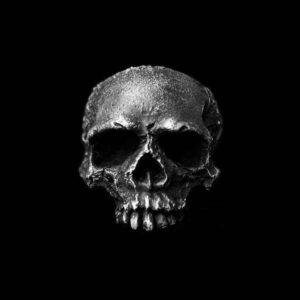 Rugged Skull Ring – 925 Silver Crackle Skull Ring for Men
