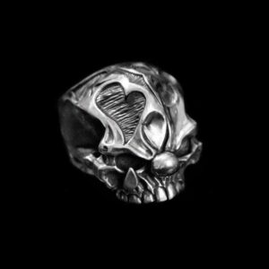 Joker Skull Ring in 925 Sterling Silver | MENSSKULL