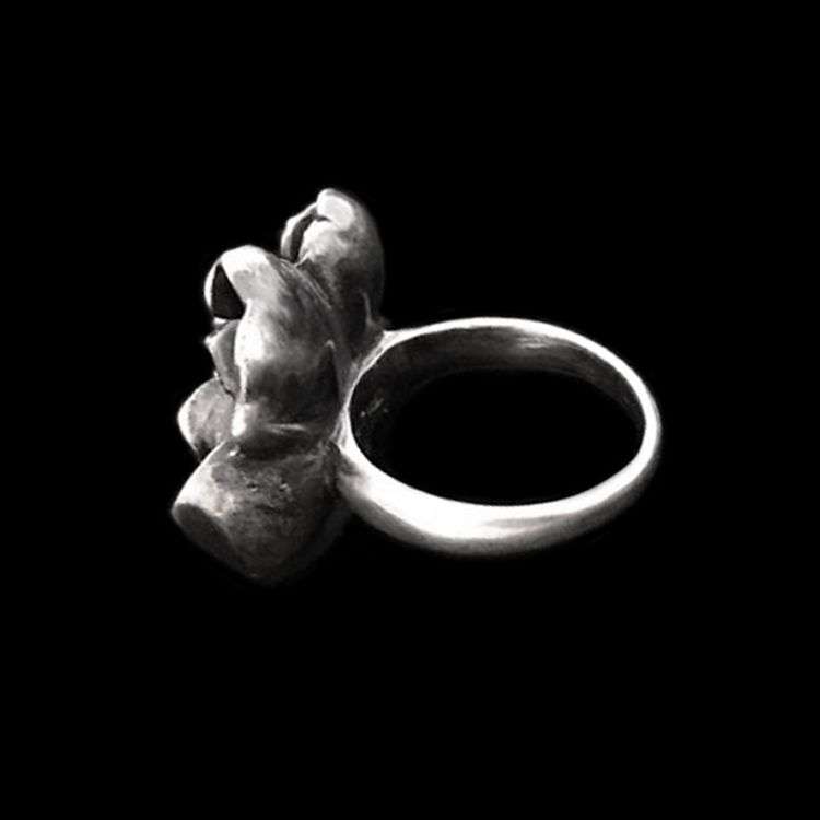 Rose Flower Ring - Heavy 925 Silver Blooming Gothic Collector's Artifact - 图片 2