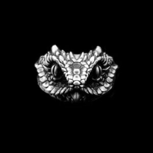 Viper ring 925 Sterling silver snake mens pinky rings