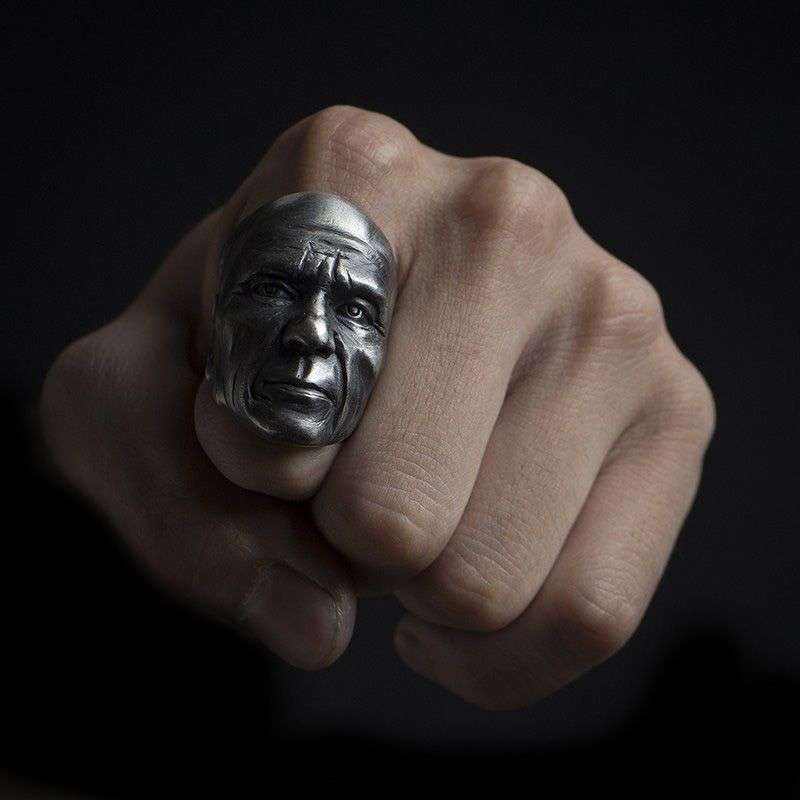 Picasso ring 925 Silver Spanish painter picasso rings SSJ207 - 图片 4