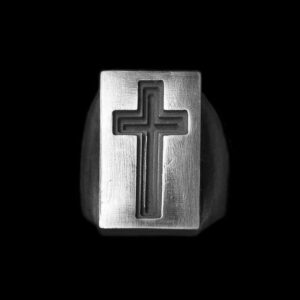 Carved Cross Ring