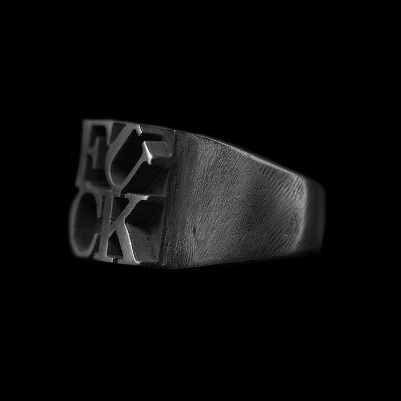 FUCK Ring 925 Silver Bold Statement Piece for the Fearless - 图片 2