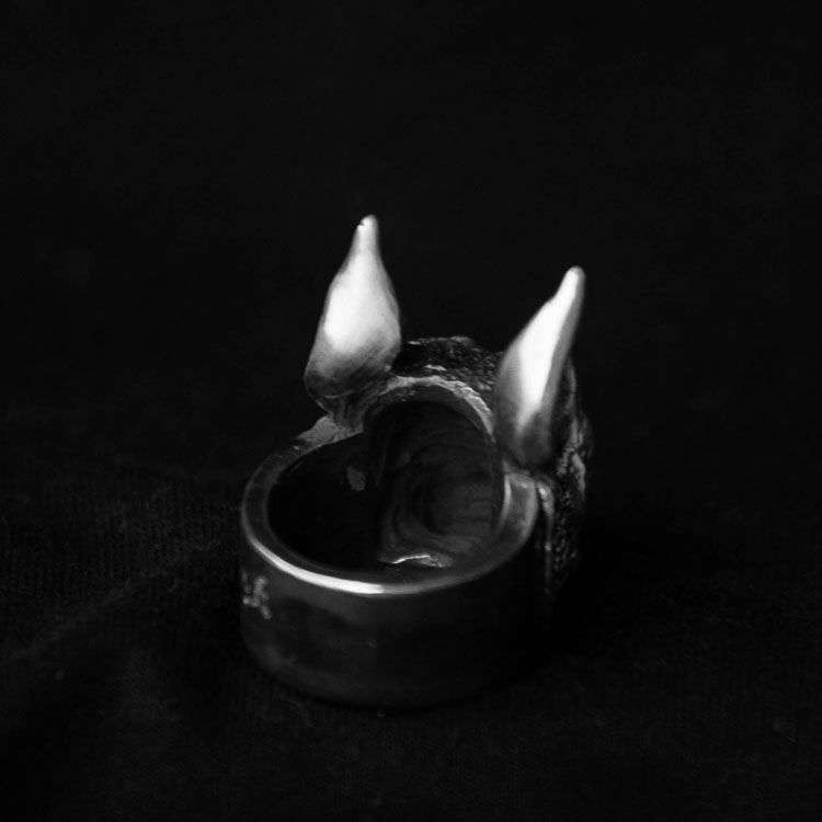 Silver Skull ring 925 silver Boxer ring SSJ48 - 图片 3