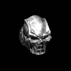 Skull Mask Ring - 925 Silver Gothic Mask Ring
