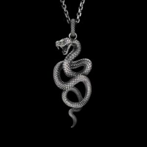 Snake Necklace - 925 Silver Necklace for Men