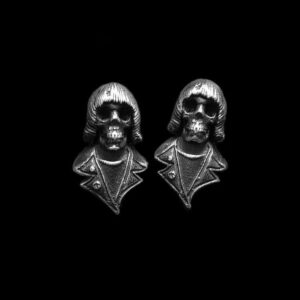 Punk Skull Earrings - 925 Silver Earrings for Men