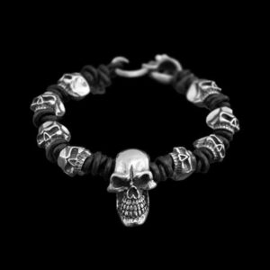 Gothic Skull Bracelet - 925 Silver Bracelet for Men