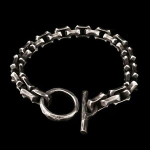 Silver bracelet for men 925 silver Angular T ring bracelet