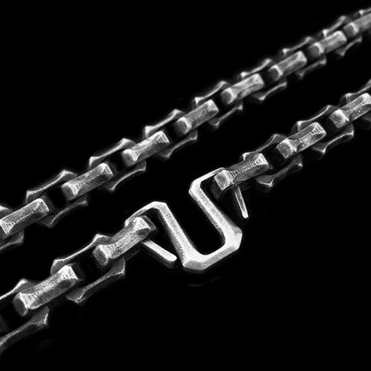 Edges Corners Unlock Your Manhood - 925 Silver Necklace for Men - 图片 4