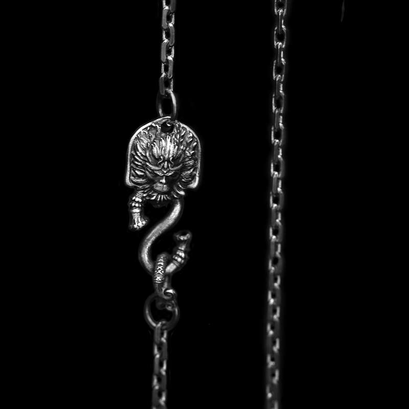 Black myth wukong jewelry necklace handmade from silver - 图片 2